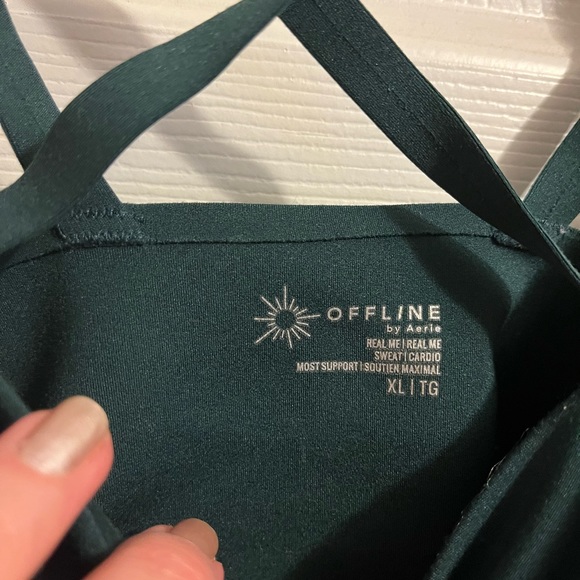 3 Aerie sports bras size XL - green, burgundy, and black - Picture 6 of 6